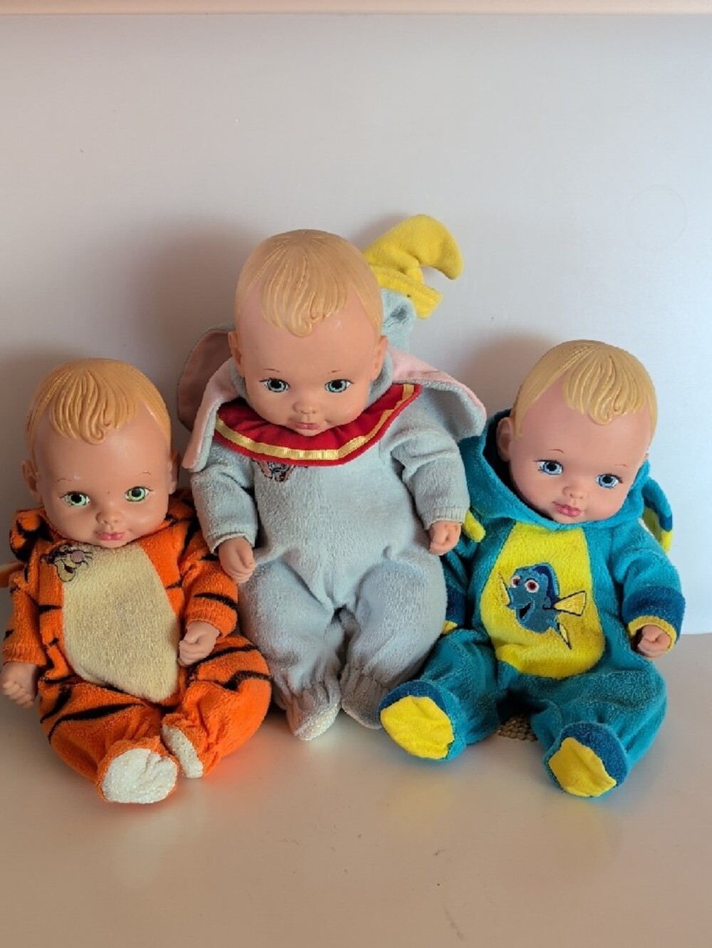VTG. 3 Toys Babies Water Dolls. Featuring Disney Characters Costumes. - Picture 2 of 16